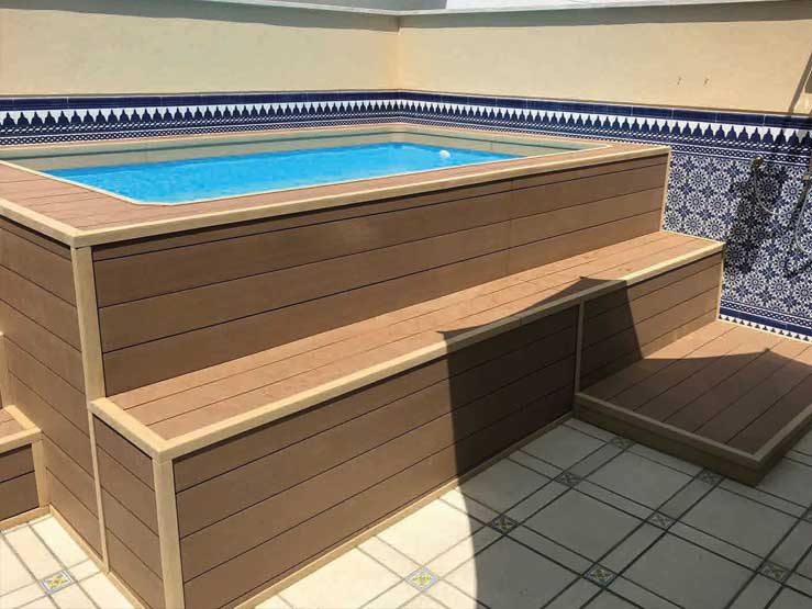 Forrar Piscina Elevada